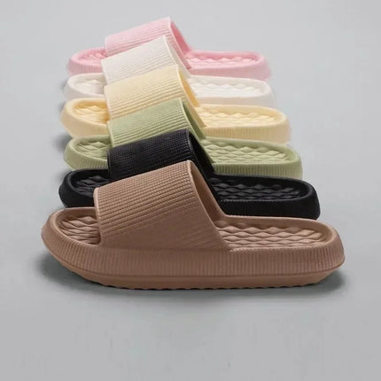 Women's Thick Platform Cloud Slippers EVA Soft Sole Pillow Slides Summer Beach Flip Flops Women Non Slip Bathroom Home Slippers