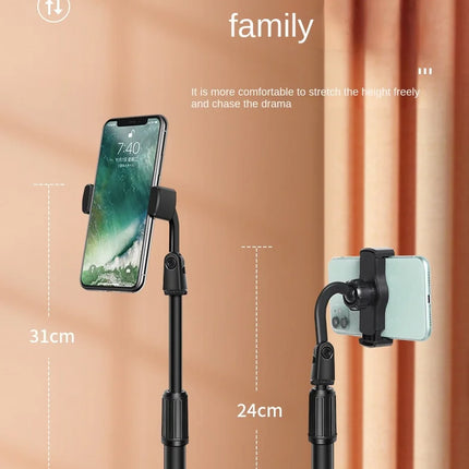 Liftable Mobile Dual Card Slot  Phone Holder Strong Bearing Capacity Desk Bracket Multi-function Video Chases Drama Artifact