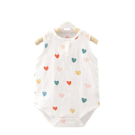 2026 New In Summer Infant Newborn Baby Girls Boys Sleeveless Cloth Cotton Outfits Kids Casual Jumpsuits Toddler Bodysuits