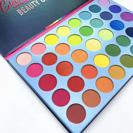 BEAUTY GLAZED 39 Color Rainbow Eyeshadow Palette Long lasting Neon Glitter Eye Shadow Pallete Eye Makeup Cosmetics
