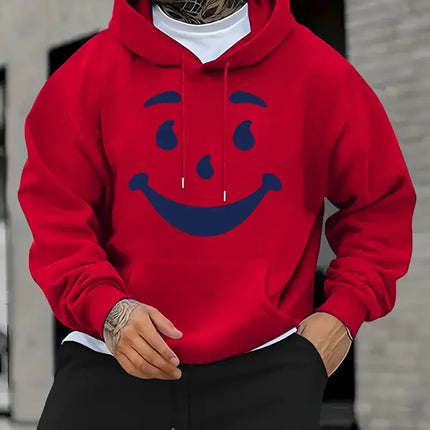 KOURRTER Men's Geometric Pattern Eye and Handprint Flower Hoodie Casual Hoodie Hoodie Youth Handsome Hoodie Autumn/Winter Fashio
