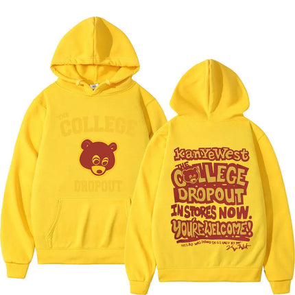 Kanye West College Dropout Hoodie Music Album Double-sided P