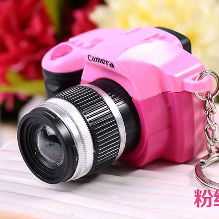 New Mini SLR Model Camera Keychain Car Key Ring  LED Flashlight Colorful  Key Chain Best Party Gift Jewelry Wholesale 17233