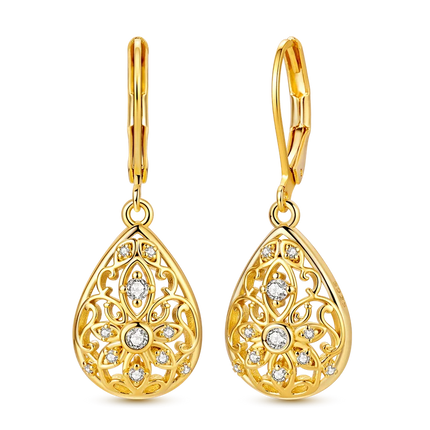 Women original 925 Silver Golden Glowing Firefly Stud Earring Bilayer Round Droplets Heart Gold Hoop Earrings Party Jewelry Gift