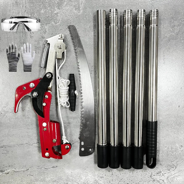 Extendable Tree Pruner Saw High-Altitude Branches Trimmer Pruning Shears Harvester Clipper for Plant Twig Vine for Plant Garden