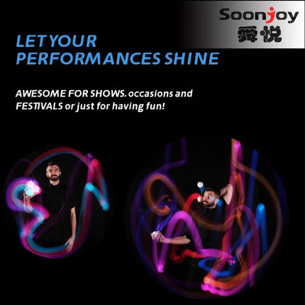 LED Juggling Balls Glow Balls USB Rechargeable Soft PVC Light Up Ball (Set of 3)