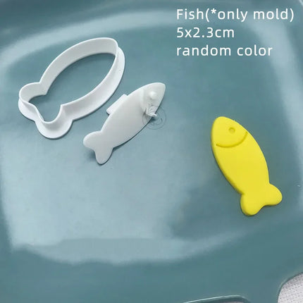 Cartoon Fish Cookie Mould Mini Cute Kids Cake Decorating Mould Fondant Cookie Embossing Mold Animal Cookie Cutter Baking Set