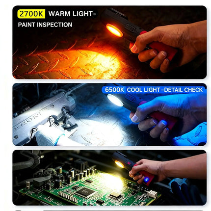 FUNAYA Portable Flashlight Car Detailing Tools Car Paint Finish Lamp Scan Swirl Magnetic Grip Multi Auto Repair Working Lights