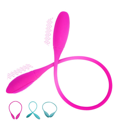 Double Head G Spot Bullet Vibrator Double Sided Silicone Vibrating Egg Ball for Anal Prostate Adult Sex Toy for Women Lesbian