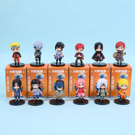 Naruto Blind Box Random Character Anime Mystery Figure Set Q Version Mini Collectible Toys for Kids Desktop Decor Gifts