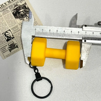 Mini Barbell Plates Key Chain Water Cups Creative Simulation Dumbbells Keyring Kettlebells Bag Charm Fitness Series Pendant