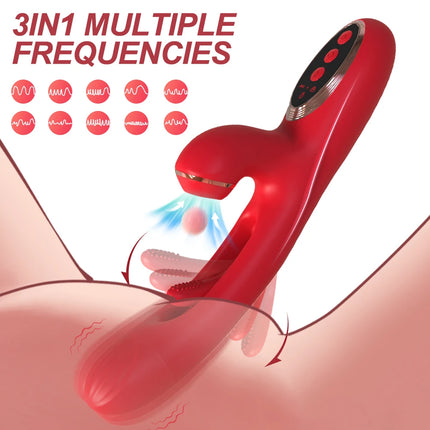 Female Rabbit Sucking Vibrator Women Clitoral Slapping Vibrator Clitoral Suction Cup Stimulator Powerful Sex Toy Adult Supplies