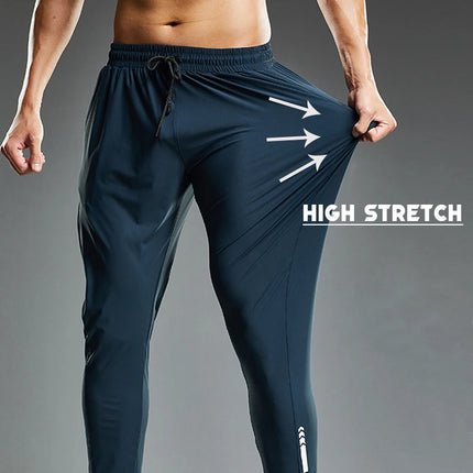 Summer Thin Men's Jogging Sweatpants Elastic Shrink Leg Casual Outdoor Training Fitness Sport Pants Running Trousers Mens Pants