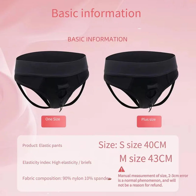 Silicone Strap-On Dildo Panties, Realistic Harness Underwear with Removable Dildo for Women Lesbian Couples, Adjustable Strap-On