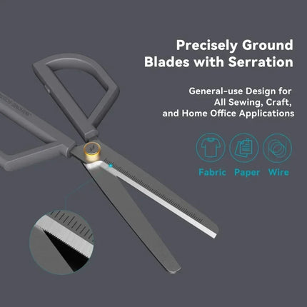 JIMIHOME 2pcs Scissors and Knife Mini Combo Set Adjustable Protective Sheath Precision DIY Safety Utility Tailor's Tools