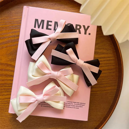 Korean Bow Headwear Sweet Girl Bowknot Princess Hair Clips Kids Bangs Clips Hair Accessories for Girl