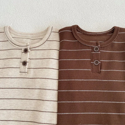 Summer Baby Clothing Set Infant Girls Striped Tee and Bloomer 2PCS Toddler Boys Short Sleeved Top Suit