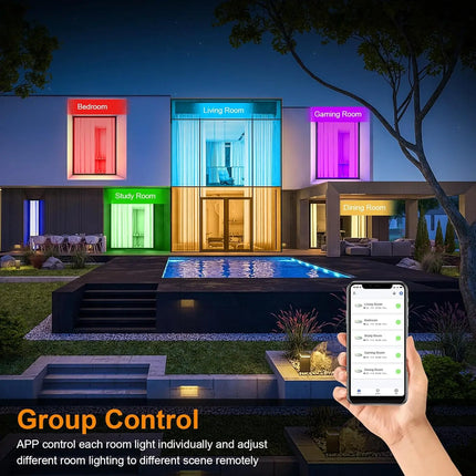 Tuya Zigbee Smart LED Ceiling Lamp WiFi Room Decor RGBCW Ceiling Light App Voice Control Alexa/Google Round Ceiling Lights
