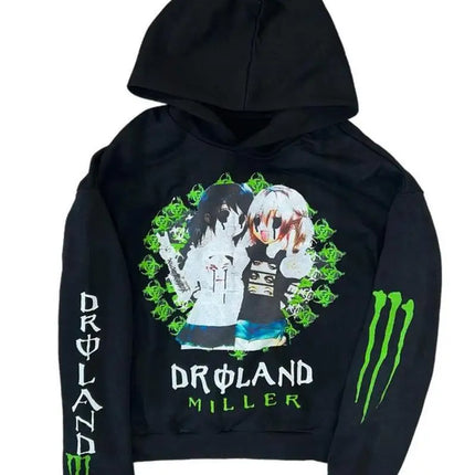 2025 American retro personalized hoodie trendy sports sweatshirt Y2K letter pattern printed hooded sweatshirt street wear
