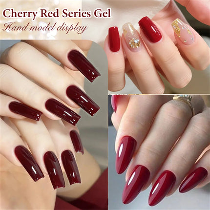 5pcs Coffee Brown Red Gel Nail Polish Set HEMA TPO FREE Semi Permanent Soak Off UV Gel Varnish Nail Supplies Manicure For Nails