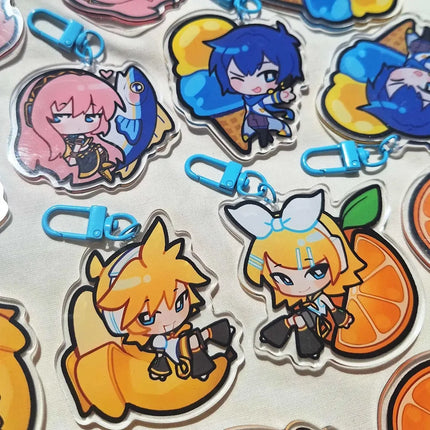 Vocaloid Acrylic Charm Keychains 2.5 Inch Character Anime Key Ring Collectible Pendants Unisex
