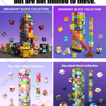 Magnetic Building Blocks Toy Mine World Magnet Castle Blossom Cave Cube Set Brick Cube Christmas Halloween Toys Boy Girl Gift