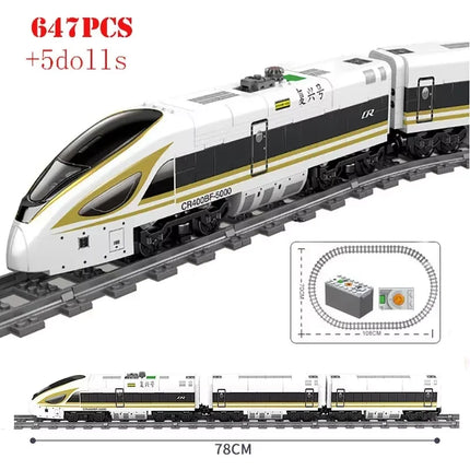 MDXW Electric building block High-tech Train series railway track laying machine engineering educational assembling toys for kid