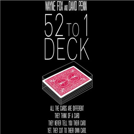 The 52 to 1 Deck (Gimmicks) - Card Magic Tricks Illusions Close up Magic Mentalism  Magician Decks Fun  magia profesional