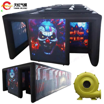 Fast Shipping 6x3m Custom Made Giant Inflatable Maze labyrinth Arena Halloween Haunt House Sport Game with Blower for Sale