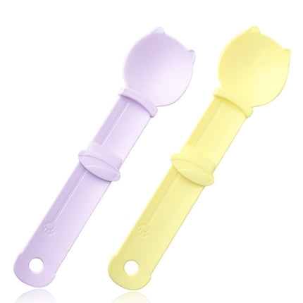 2PCS Cat Strip Feeder Spoon Easy Squeeze Cat Treat Holder for Wet Food Snacks Reusable Pet Supplies Feeding Tool Cats Kittens