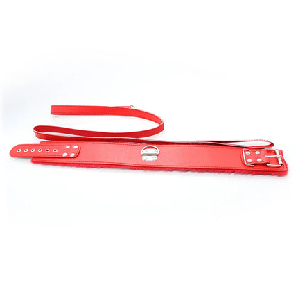 Bdsm Collar Leather And Leash Plush Bondage Sex Necklace Fluffy SM Toys Restraints Sex Toys For Women Couples Adults Games