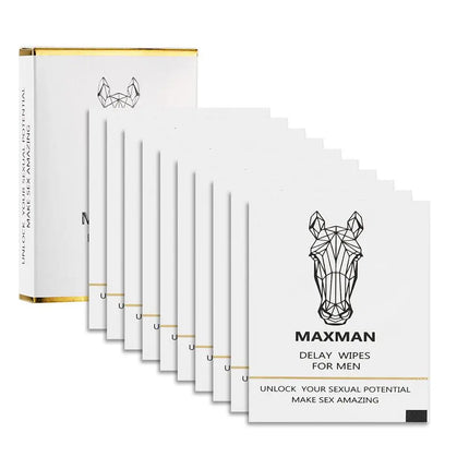 10pcs Male Delay Wipes Natural Wet Tissue Lasting Long Penis Wipes Enlargement Harder Anti Premature Ejaculation External Use
