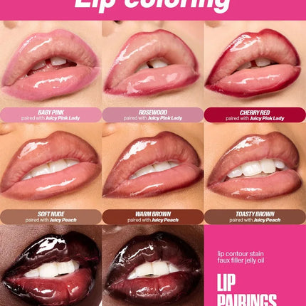 Lipliner Pencil Long-Lasting Matte Creamy Plumping Lip Stain Waterproof Natural Nude Brown Slim Plush Brush Head Lipliner Makeup