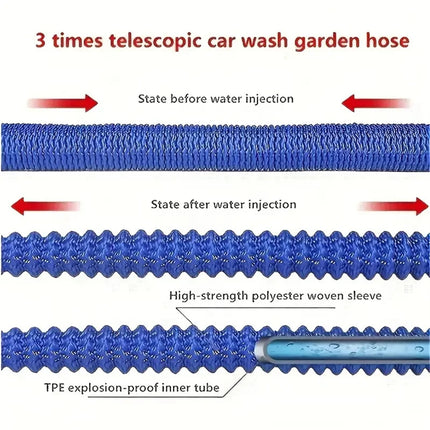Magic Watering Hose Flexible Expandable Garden Hose Reels Water Hose Pipe Car Wash Hose Quick Connector With 25ft-150ft