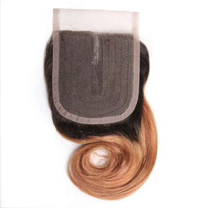 Htonicca Lace Closure Human Hair Brazilian Curly 4x1 T Part Lace Closure With Baby Hair Natural Color Middle Part Curly Closures