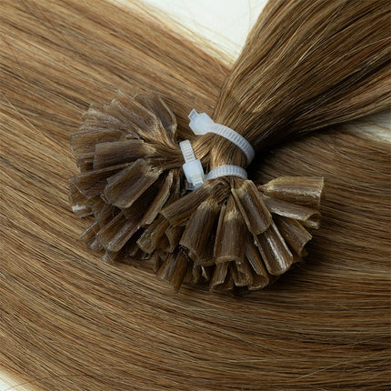 U Tip Fusion Hair Extensions Blonde Natural Real Human Hair Extensions 1.5cm Keratin Hair Capsules 50pcs 30g 40g 50g 12-24inch