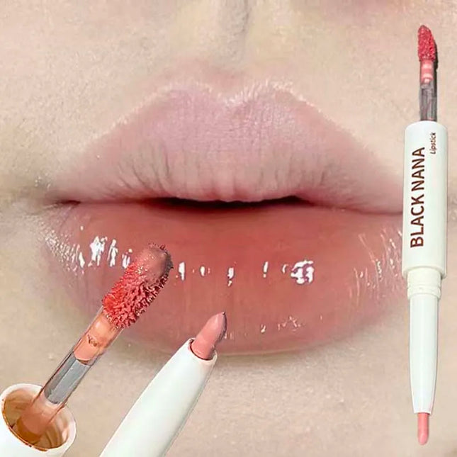 Matte Nude Lip Liner Pencil Lips Contour Makeup Mirror Water Light Lip Tint Double Headed Lip Gloss Lipliner for Women Cosmetics