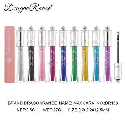 Shiny Diamond Colorful Mascara Blue Glitter Sparkling Waterproof Mascara Beauty Eyelashes Extension Quick Dry Shimmer Eye Makeup