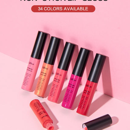 QIBEST Sexy Velvet Matte Lip Gloss Liquid Lipstick Lipgloss Beauty Red Nude Waterproof Long-lasting Lip Stain Makeup For Women