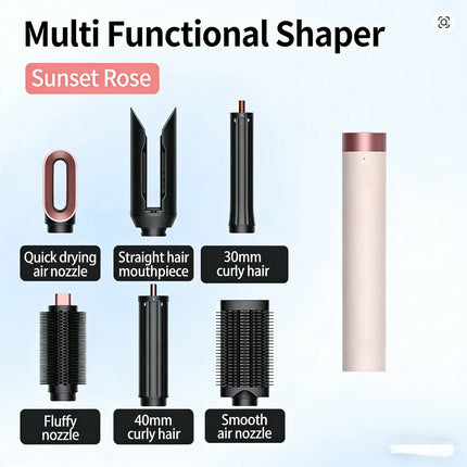 SenCiciMen New 6-in-1 Hair Styler Hot Air Brush, Multi-Functional Dry Straighten Curl, Salon & Home Use Hair Styling Tool