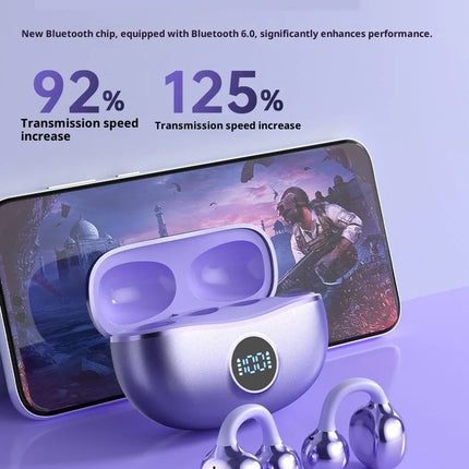 Original SONY Ear clip OWS Wireless Bluetooth Ear Clip Headphones sports Gaming Headset HIFI Surround Sound Earbuds With Mic