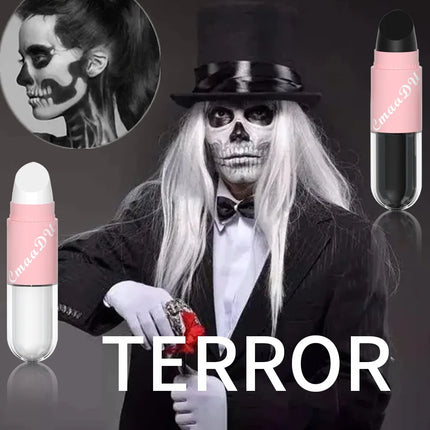 Halloween Lip Gloss Set, 3-Piece Non-Stick Shiny Lipstick, Glittery Purple and Black Lip Colors, Long-Lasting, Non-Transfer