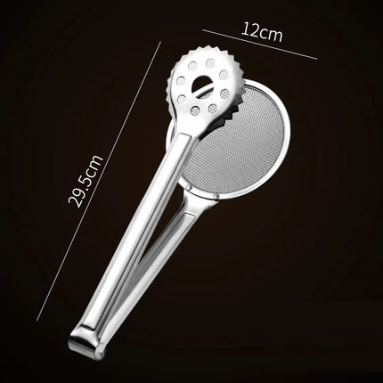 Stainless Steel Food Tongs Pastry Meat Barbecue Clip Anti-Scald Tongs Frying Fish Spatula Clip Bread Clip Household Kitchen Tool