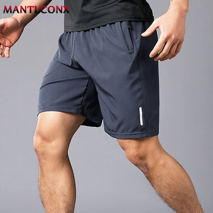 Summer Classic Joggers Men's Shorts Gym Fitness Quick Dry Running Sports Board Shorts New Summer Casual Bottom Zipper Pockets