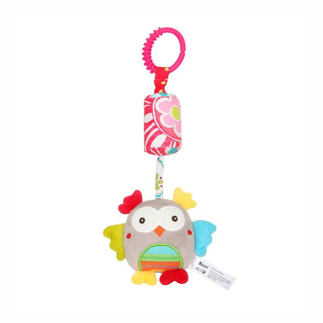 Baby Sensory Hanging Rattles Soft Learning Toy Plush Animals Stroller Infant Car Bed Crib with Teether for Babies Toddlers