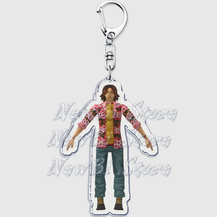 Hot Horror Game Mouthwashing Keychains for Accessories Bag Jimmy Curly Anya Daisuke Sallyface Swansea Keyring Jewelry Fans Gifts