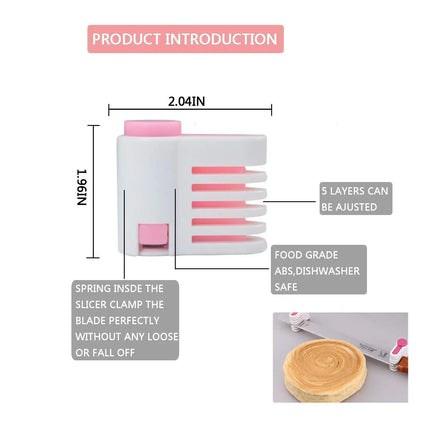 2pcs/set 5 Layers Cake Slicer Adjustable DIY Bread Knife Splitter Cutting Leveler Toast Slicer Fixator For Kichen Bakeware Tool