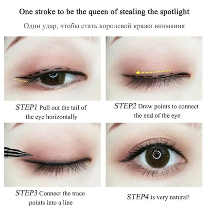 1 Pcs Liquid Eyeliner Pencil Fast-drying Waterproof Anti-sweat Lasting Eye Liner Black Brown Eyeliner Pen Makeup Comestics