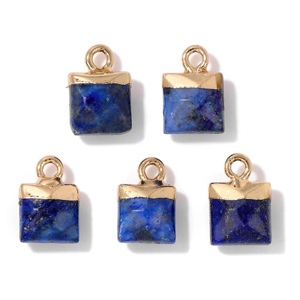 Blue Lapis Lazuli Pendant Gems Cross Hand Oval Shape Natural Stone Lapis Lazuli Charms for Jewelry Making Necklace DIY Bracelet