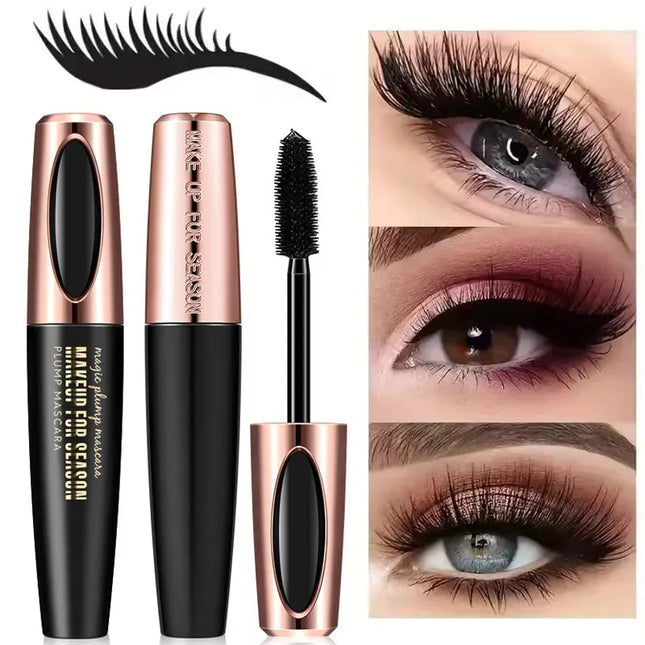 1pc 8d Silk Fiber Eyelash Mascara Waterproof Thick Lengthening Mascara Curling Long Black Extension
